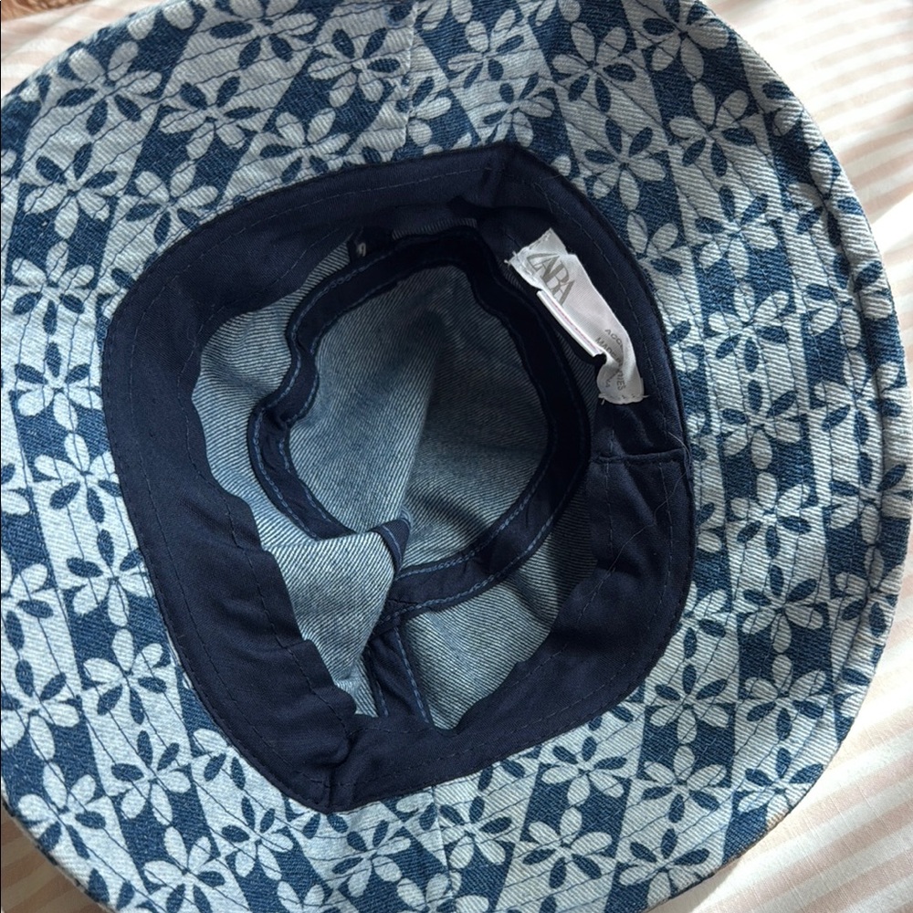 Zara Kids Blue Floral Hippie Hat size 2-4 year - Picture 4 of 5